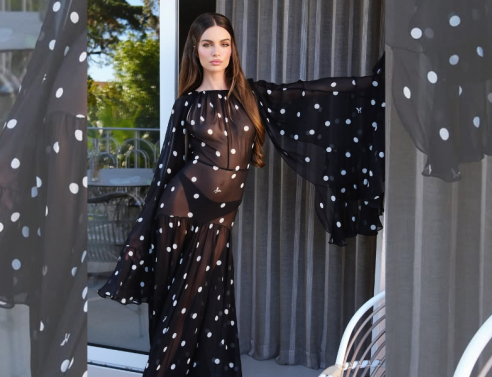 πουά φόρεμα 