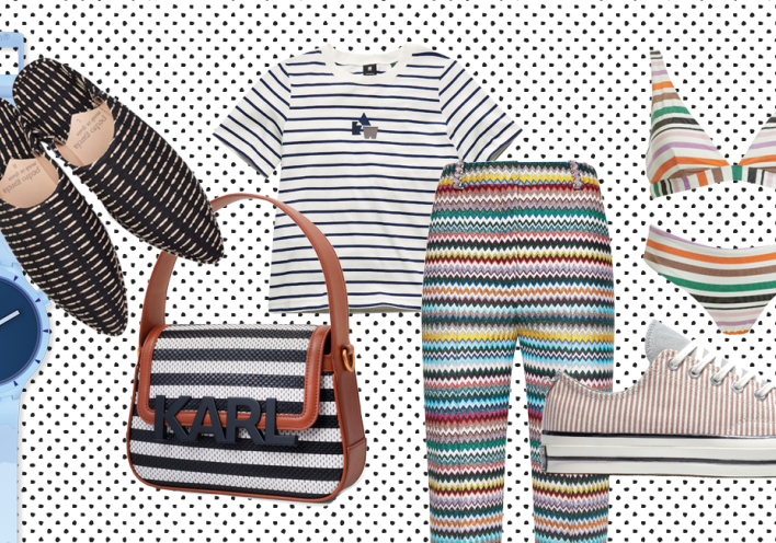 Ρούχα, αντικείμενα, αξεσουάρ με ρίγες