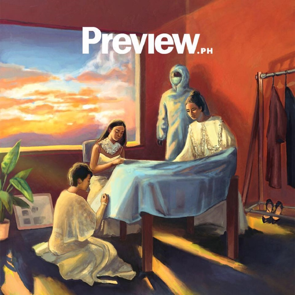 To εξώφυλλο του περιοδικού Preview από τις Φιλιππίνες με ένα υπέροχο έργο τέχνης της εποχής.