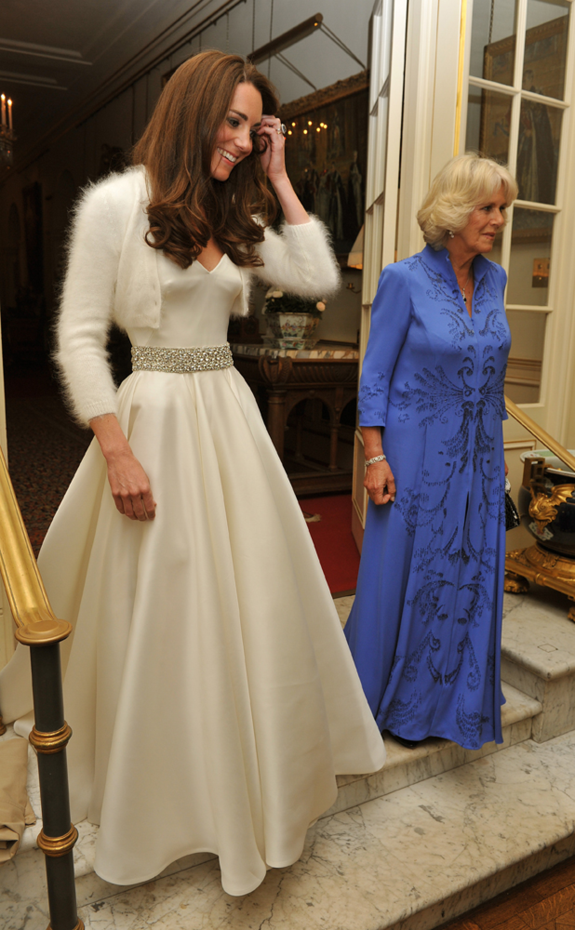 Catherine, Duchess of Cambridge (L) and Camilla, Duchess of Cornwall