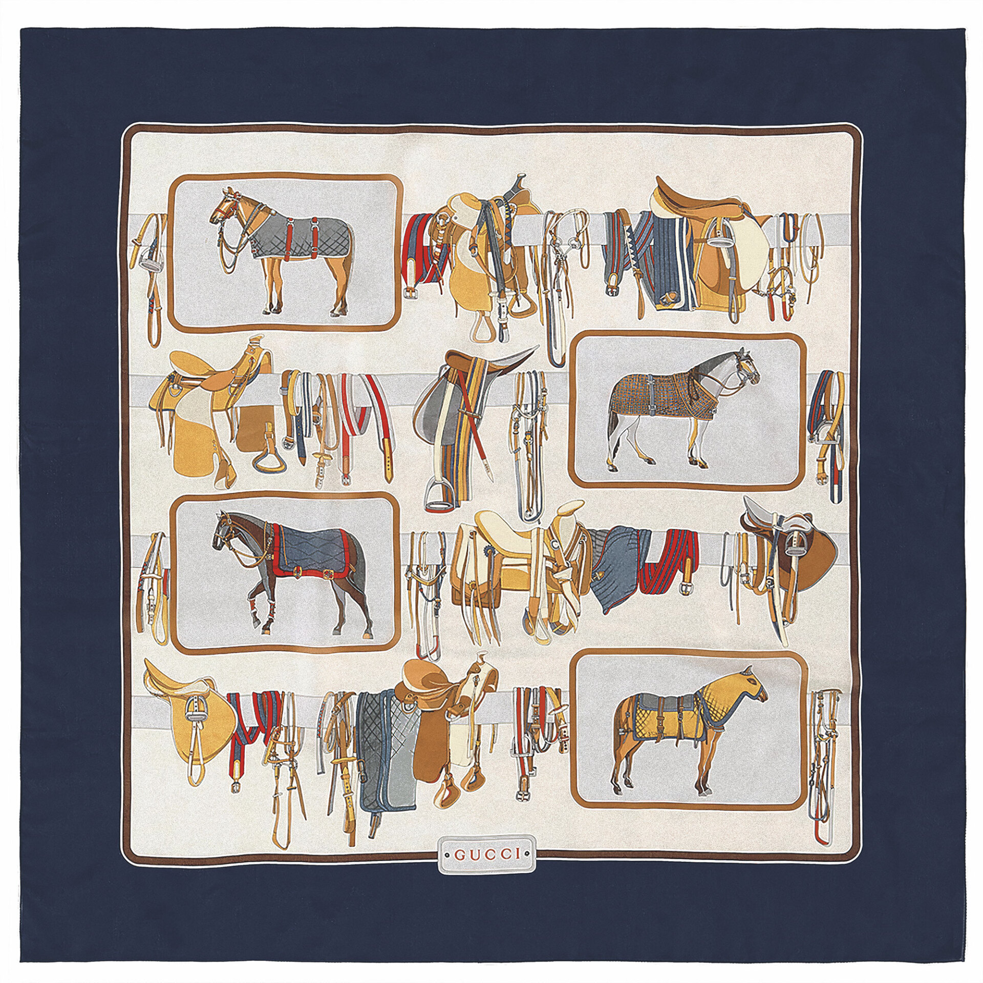 Mεταξωτό μαντίλι με άλογα, 1988