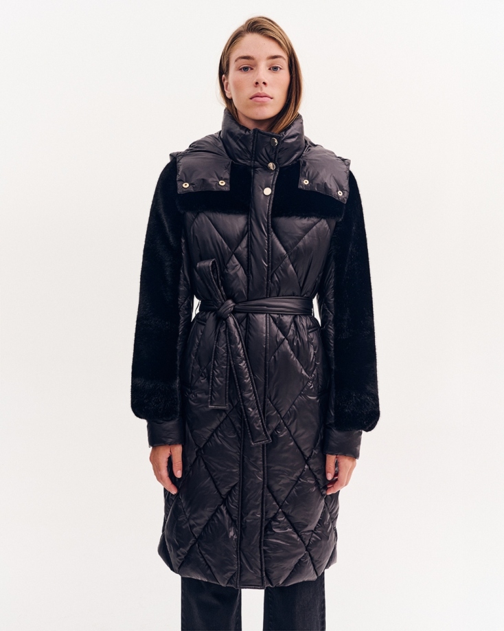 Μπουφάν καπιτονέ με γούνα