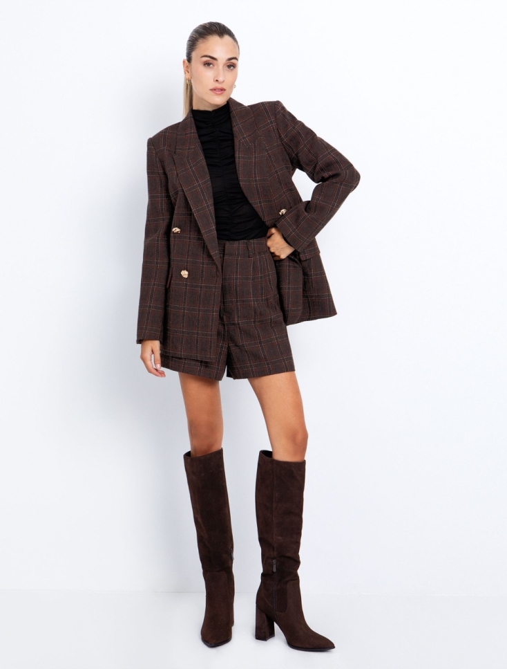 Kαρό σορτς με μείγμα απο μαλλί