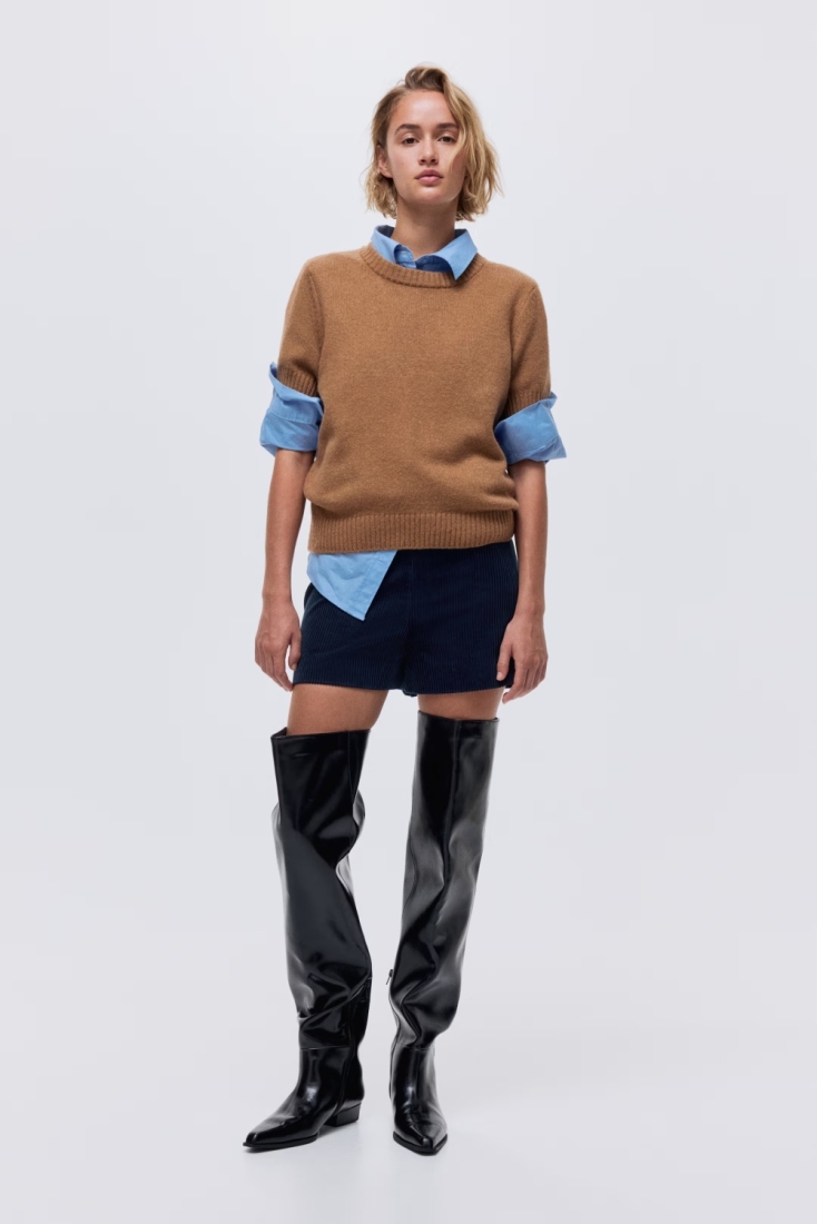 Πολύ κοντό κοτλέ σορτς