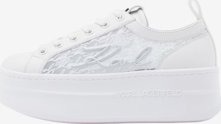 Karl Lagerfeld Σνίκερ χαμηλό σε Λευκό