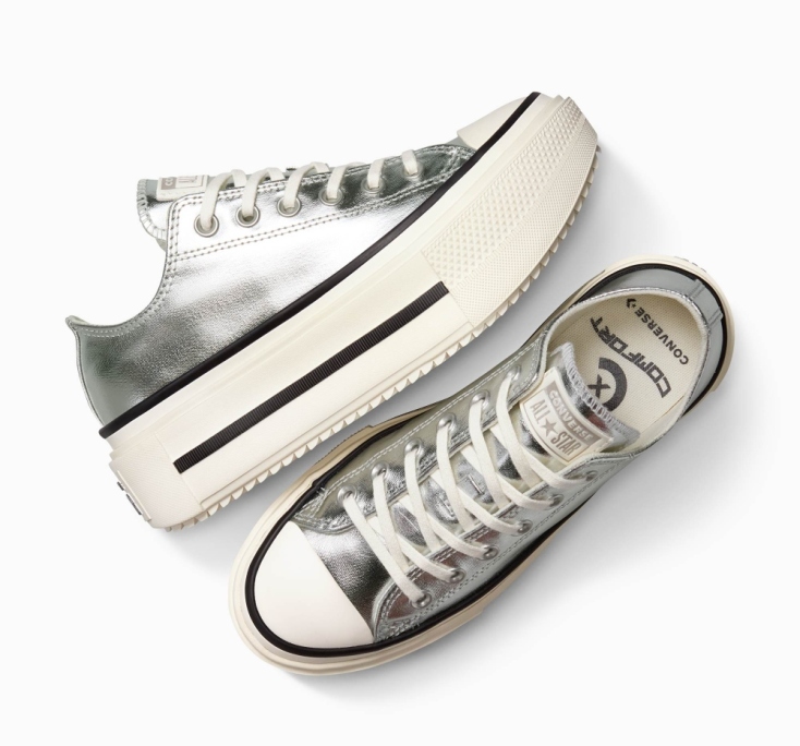 Chuck Taylor All Star Lift Double Stack Platform Metallic