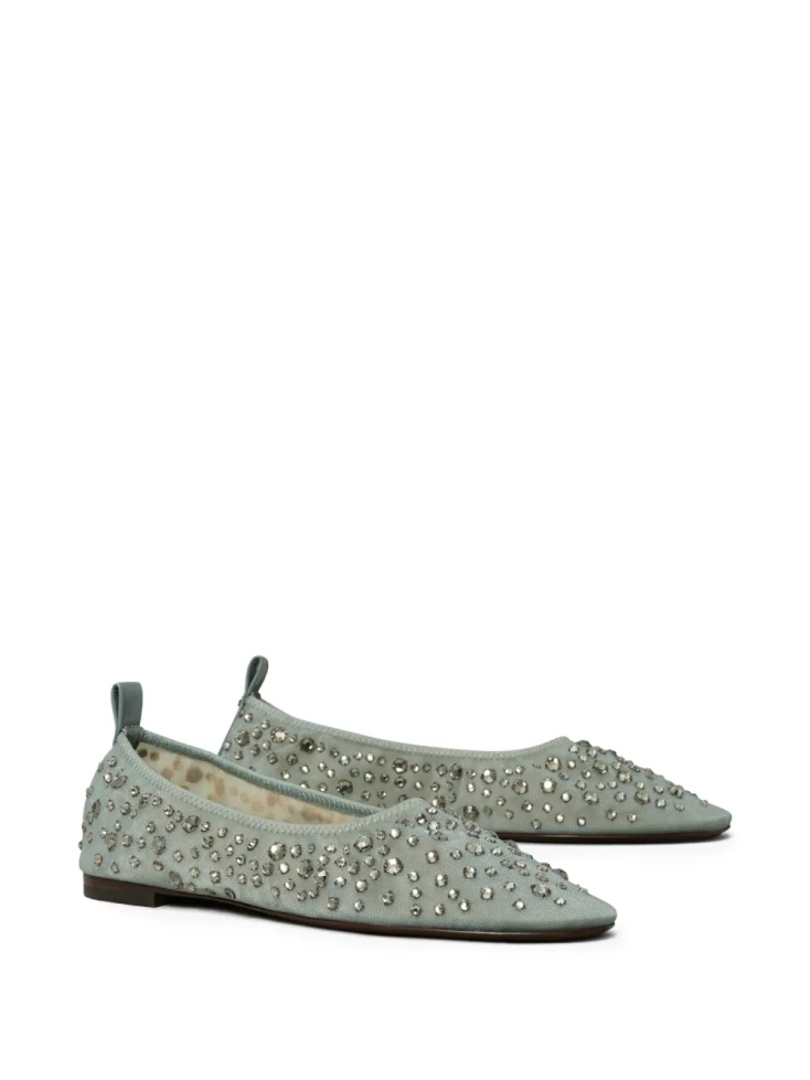 Tory Burch crystal-embellished ballet flats