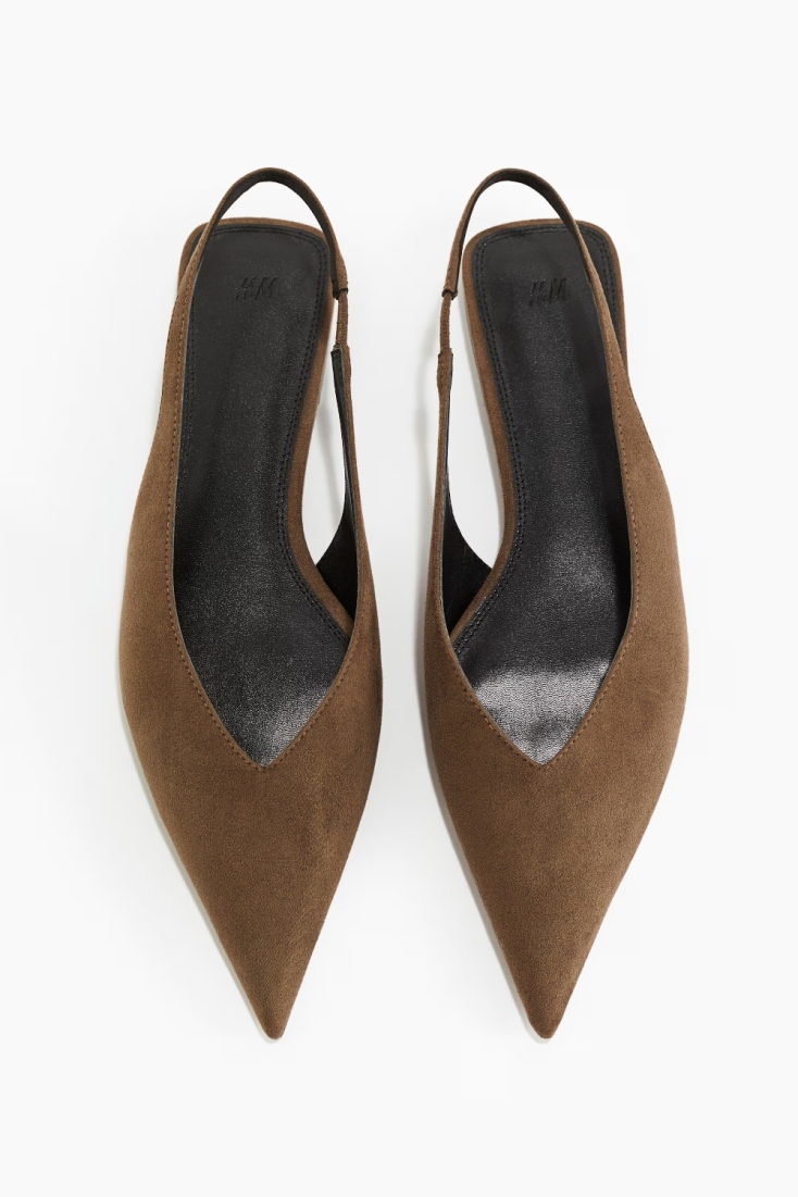 Μυτερά slingbacks
