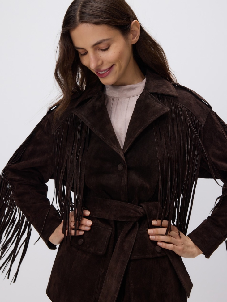 Μπουφάν με σουέτ γιακά