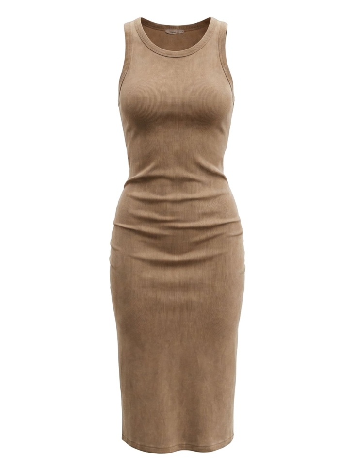 Rib φόρεμα midi