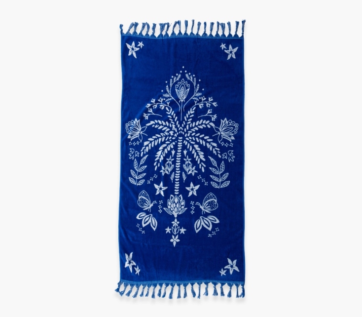 BEACH TOWEL ORIENTAL BLUE 80x160
