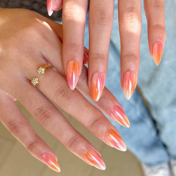 golden hour nails