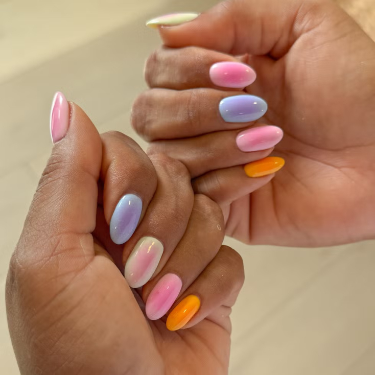 golden hour nails