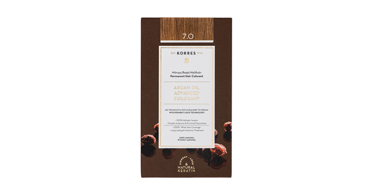 Κorres Argan Oil Μόνιμη βαφή μαλλιών χωρίς αμμωνία