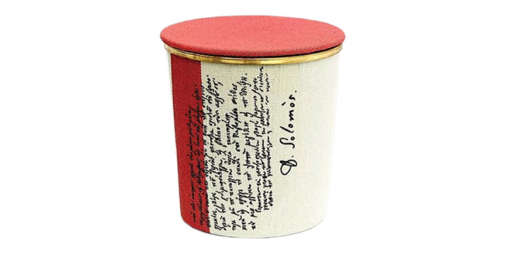 CHOE CANDLES Χειροποίητο κερί 1821, με καμβά χειρόγραφο του Διονύσιου Σολωμού €77