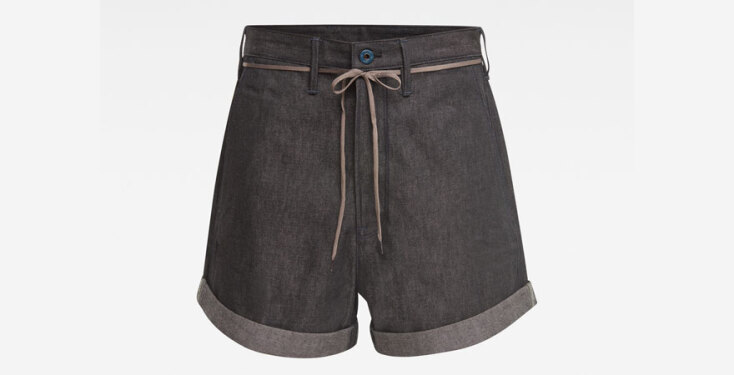 Γυναικεία μαύρη τζιν βερμούδα