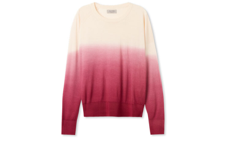 Πλεκτή μπλούζα με δύο χρώματα