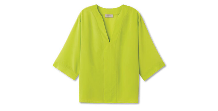 FALCONERI Μεταξωτή μπλούζα λαιμόκοψη €128