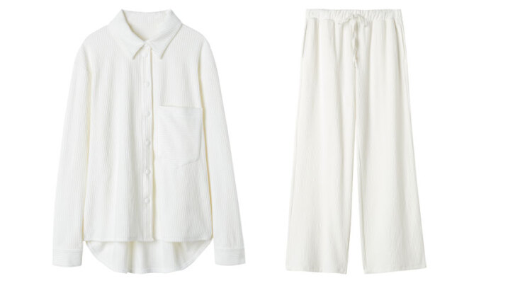 INTIMISSIMI Παντελόνι Palazzo Cozy At Home €16,45 και μακρυμάνικο πουκάμισο Cozy At Home