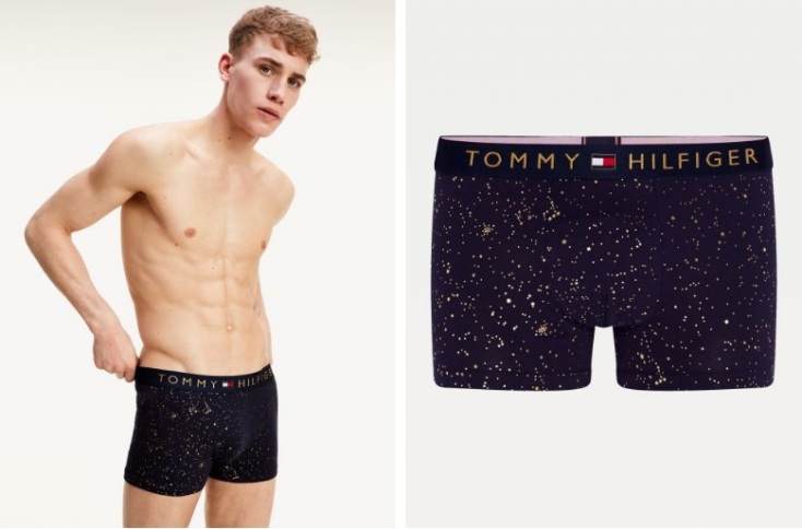 Ανδρικό Tommy Hilfiger boxer με print σε μεταλλική απόχρωση €24,72