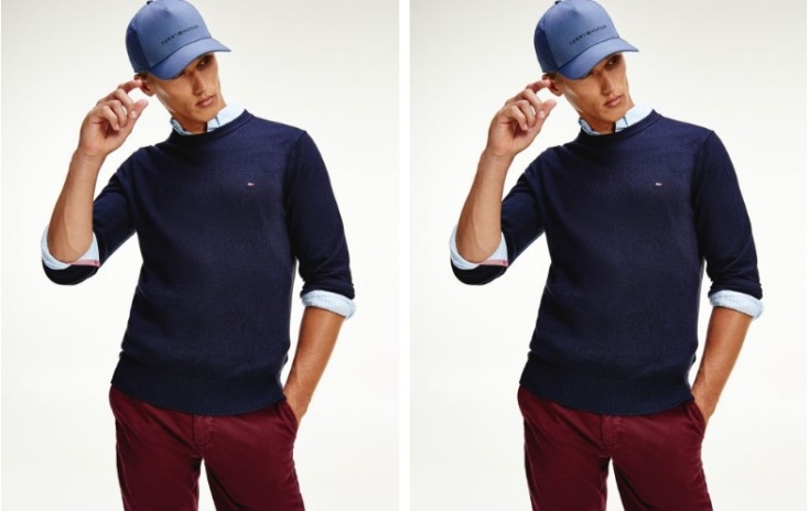 Tommy Hilfiger ανδρικό πουλόβερ από πολυτελές μείγμα βαμβάκι και κασμίρ €56,50