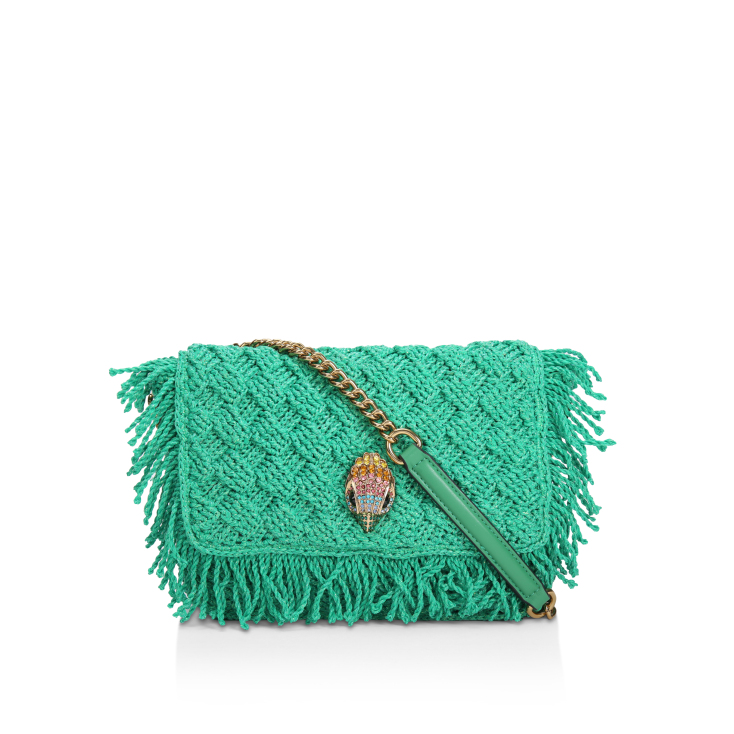 KURT GEIGER Green Crochet bag