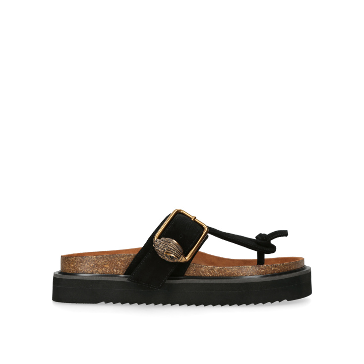 KURT GEIGER Black Natural Sandal 