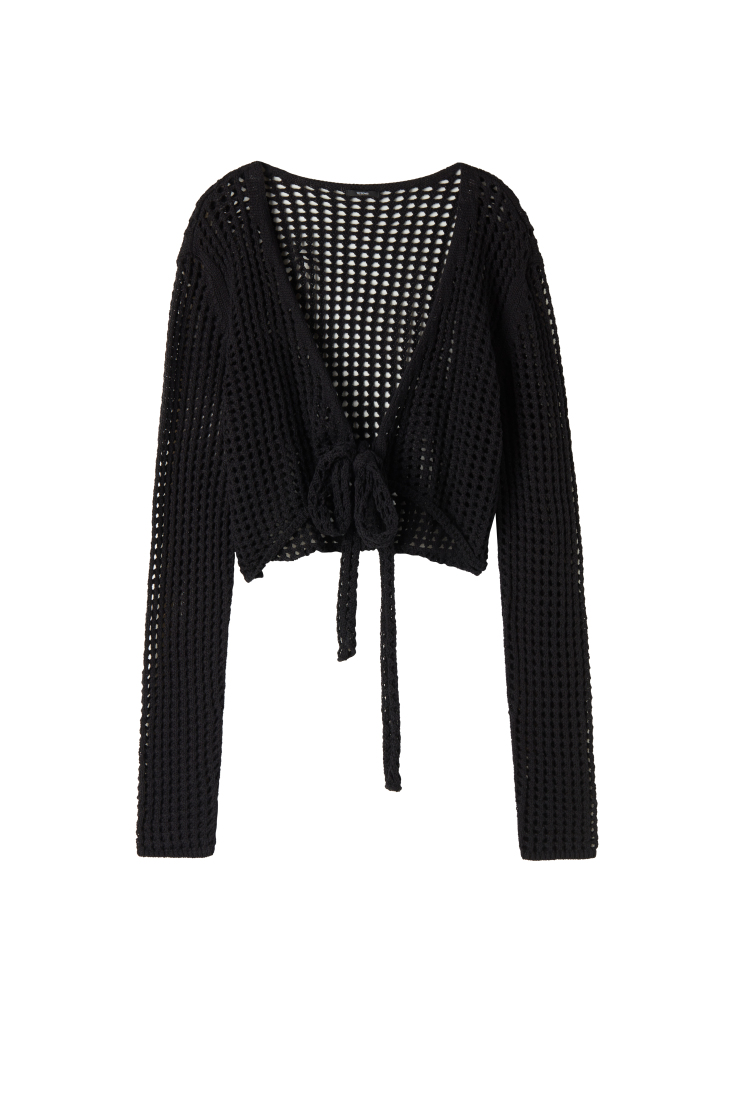 TEZENIS Top με Μακρύ Μανίκι από Δίχτυ Κροσέ 