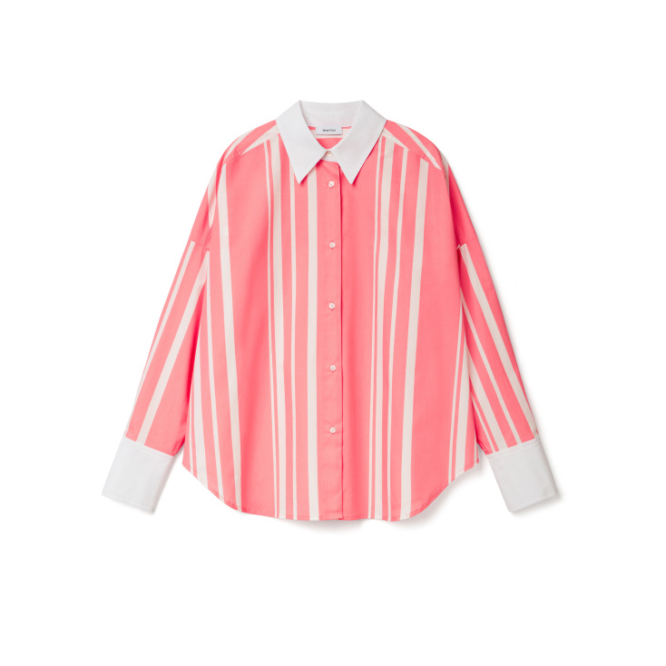 BENETTON Πουκάμισο ριγέ over εφαρμογής 