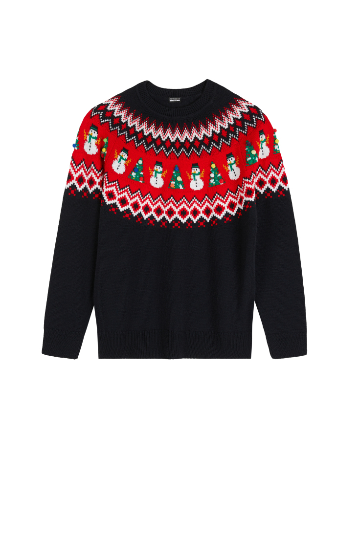 INTIMISSIMI UOMO, Χριστουγεννιάτικο πουλόβερ με χιονάνθρωπους €39,90