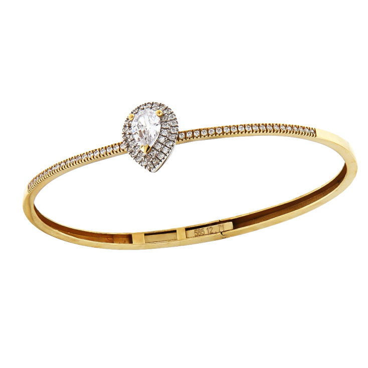 KANAKIS JEWELS Χρυσό βραχιόλι χειροπέδα 14 καράτια €880