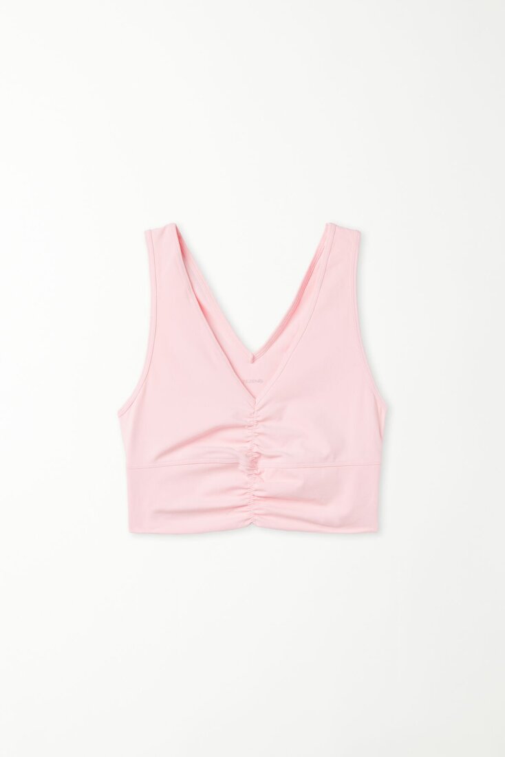 TEZENIS Κοντό Top με Λαιμόκοψη Halter και Σούρες από Μαλακό Microfiber €14, 99