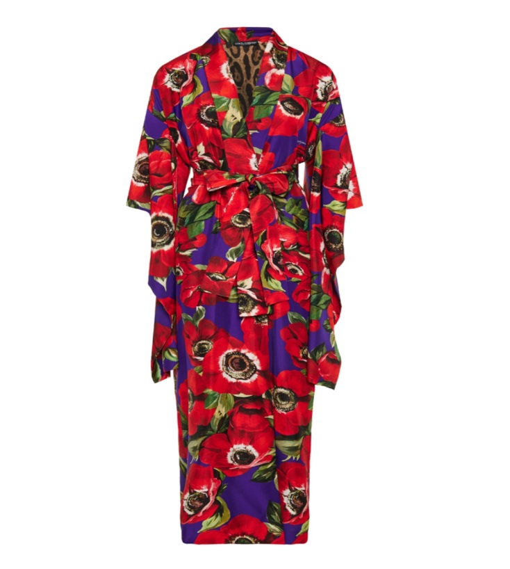 LUISA WORLD Σιλκ κιμονό/φόρεμα Anemone