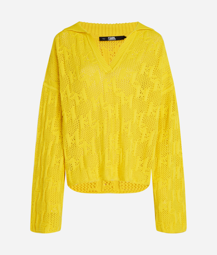KARL LAGERFELD Πλεκτή μπλούζα σε κίτρινο χρώμα €220