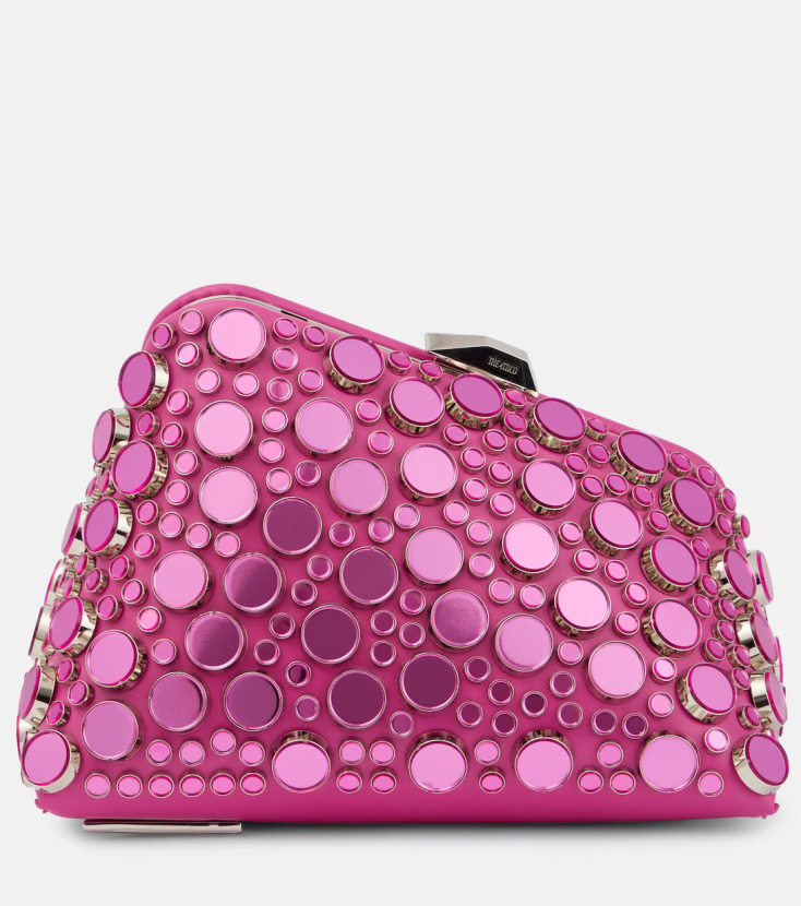 THE ATTICO Δερμάτινο clutch Midnight