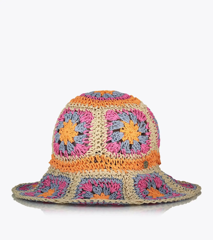 AXEL Πολύχρωμο ψάθινο καπέλο bucket €34,95