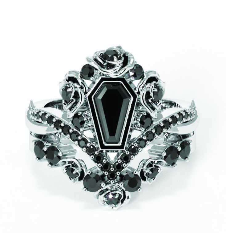 BLACK DIAMONDS Δαχτυλίδι Gothic Romance €629