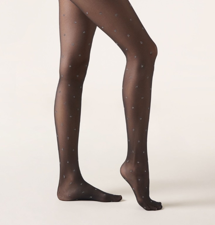 Διαφανές καλσόν με γκλίτερ