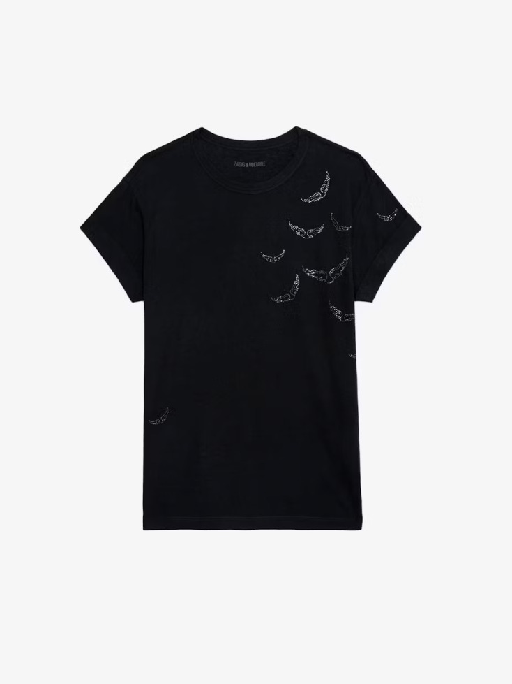 ZADIG & VOLTAIRE T-shirt Anya Diamante Wings με κρύσταλλα €95