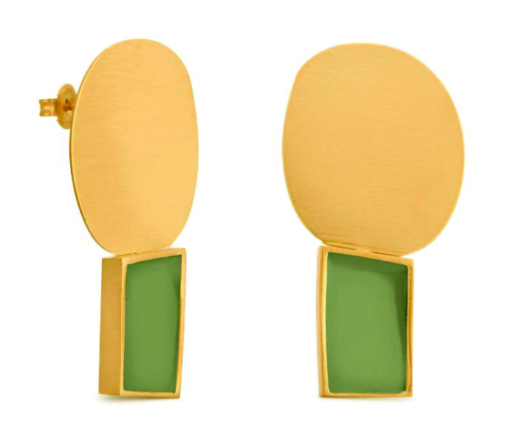 ZOUMBOULAKIS GALLERIES Σκουλαρίκια Collage Golden 3,70x2 εκ. €75