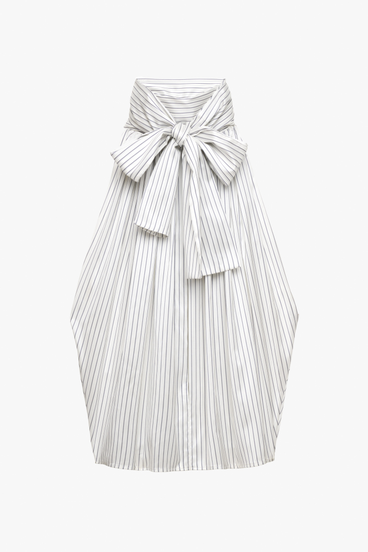 ZARA X STEFANO PILATI Τοπ ριγέ με φιόγκο €69,95