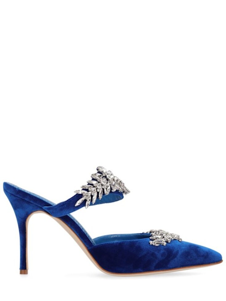 MANOLO BLAHNIK Βελούδινα τακούνια Lurum 90mm