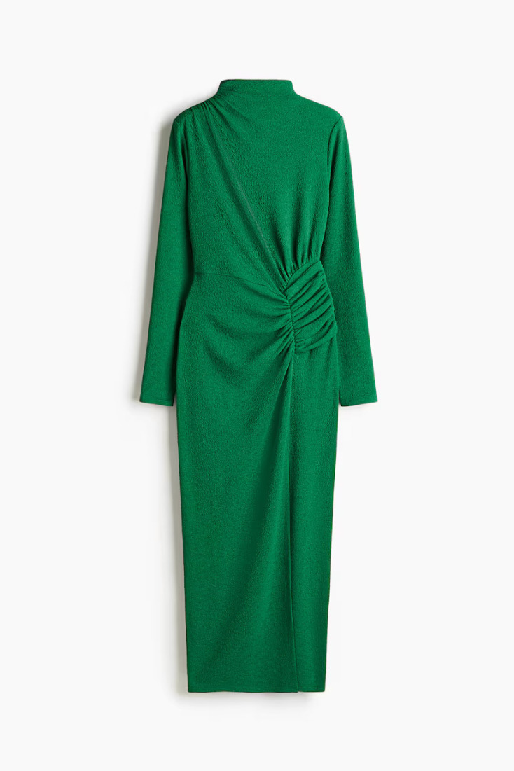 H&M  Ντραπέ φόρεμα με χαμηλό λαιμό ζιβάγκο €29,99