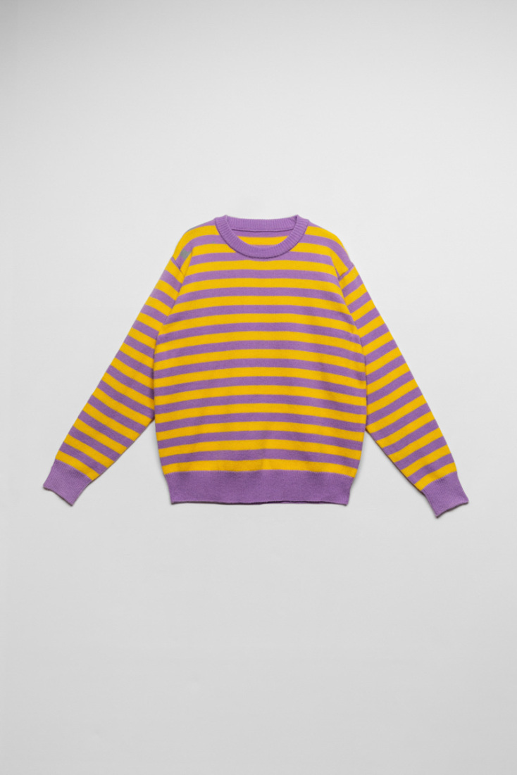 PETIT BOUTIK Pantone κίτρινη ριγέ πλεκτή μπλούζα Lolina