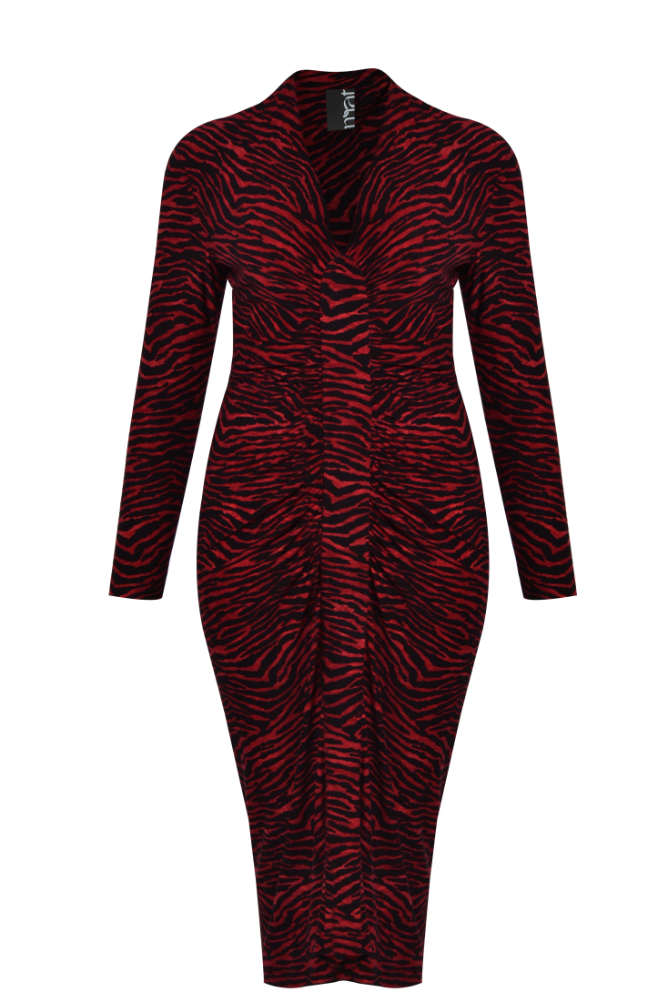 MAT FASHION Μίντι φόρεμα με ζεμπρέ πριντ €79,50