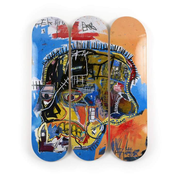 ZOUMBOULAKIS GALLERIES Σετ 3 skateboards Skull τουBasquiat 81 x 20 cm €590