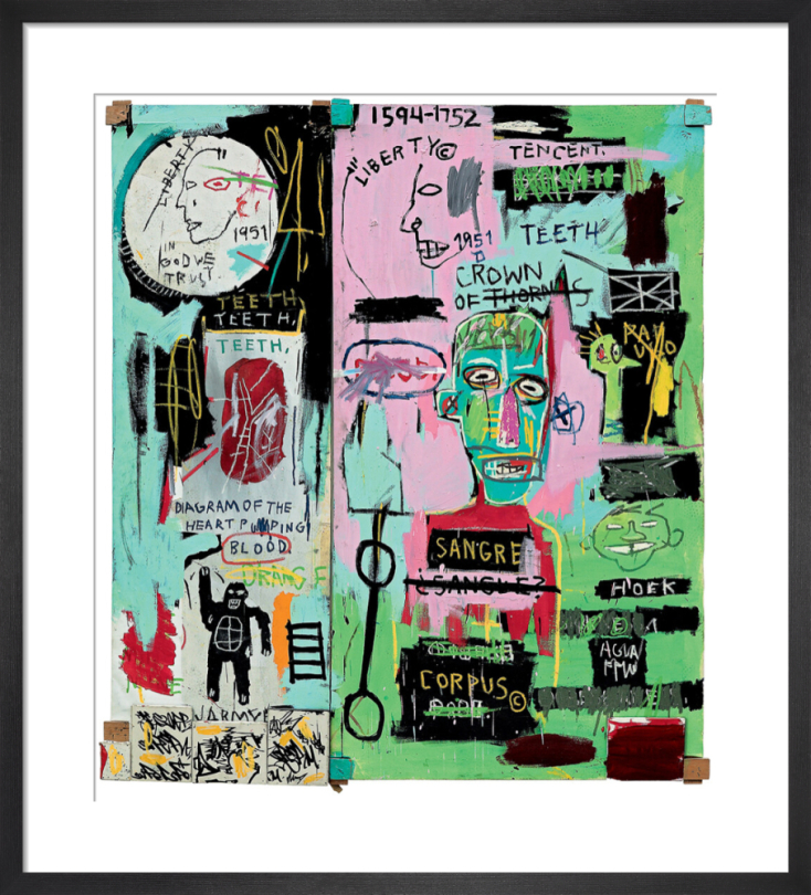 ZOUMBOULAKIS GALLERIES Αφίσα In Italian, 1983 Basquiat Η90 x W80 cm €130
