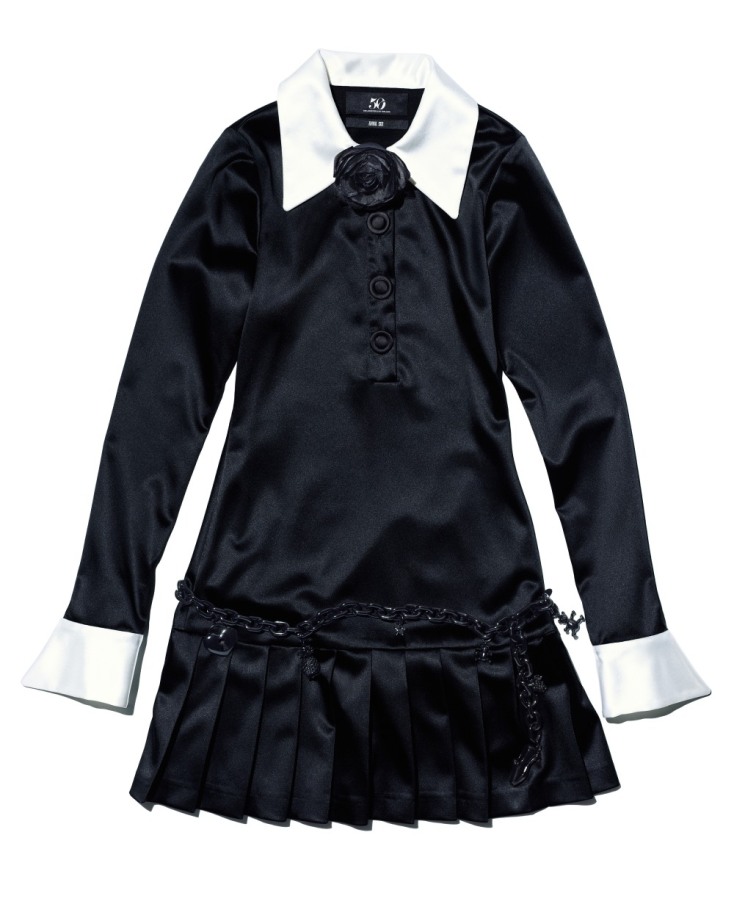 Μακρυμάνικο φόρεμα με πλισέ μίνι φούστα