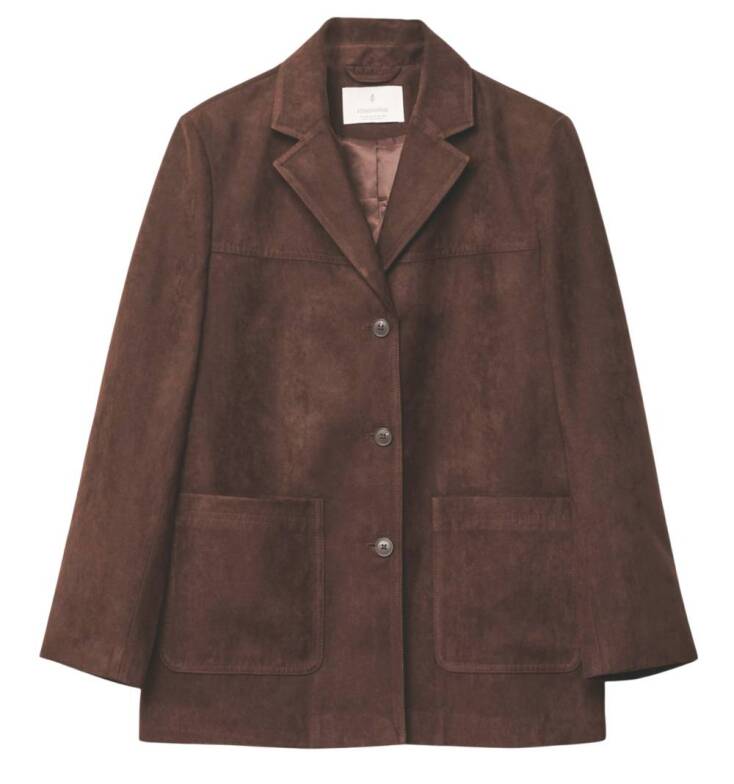 STRADIVARIUS Μπλέιζερ με εφέ σουέτ και σέπες στο μπροστινό μέρος