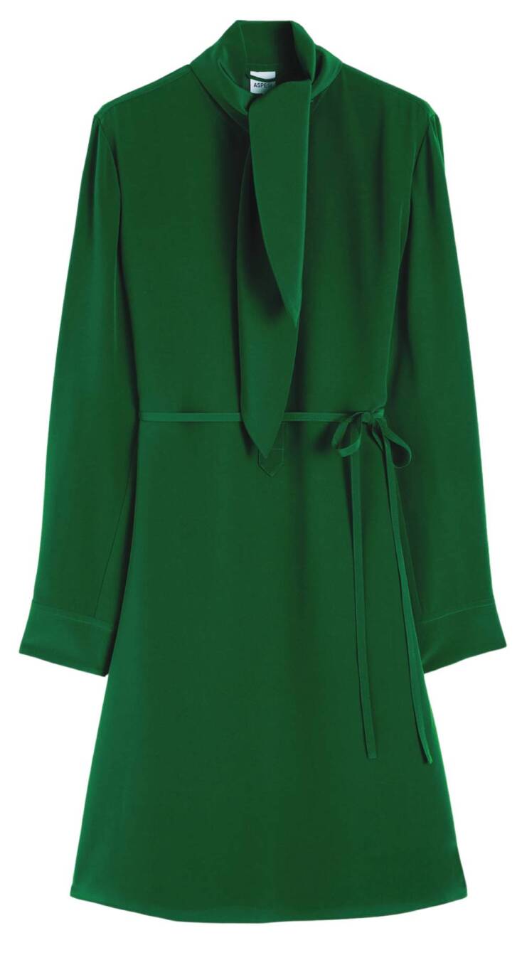 ASPESI Midi φόρεμα με μακρύ μανίκι και διακοσμητικό φιόγκο